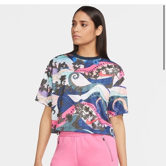 NIKE SPORTSWEAR SHORT SLEEVE TOP JERSEY FEEL - Picture 1 of 5